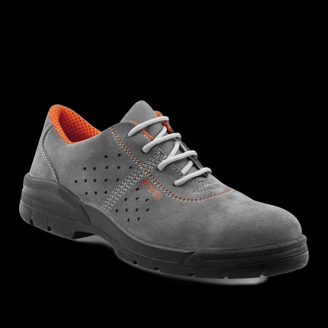 FTG S1P SRC Rodi Steel Toe Cap Grey Crust Suede Safety Shoes (Made