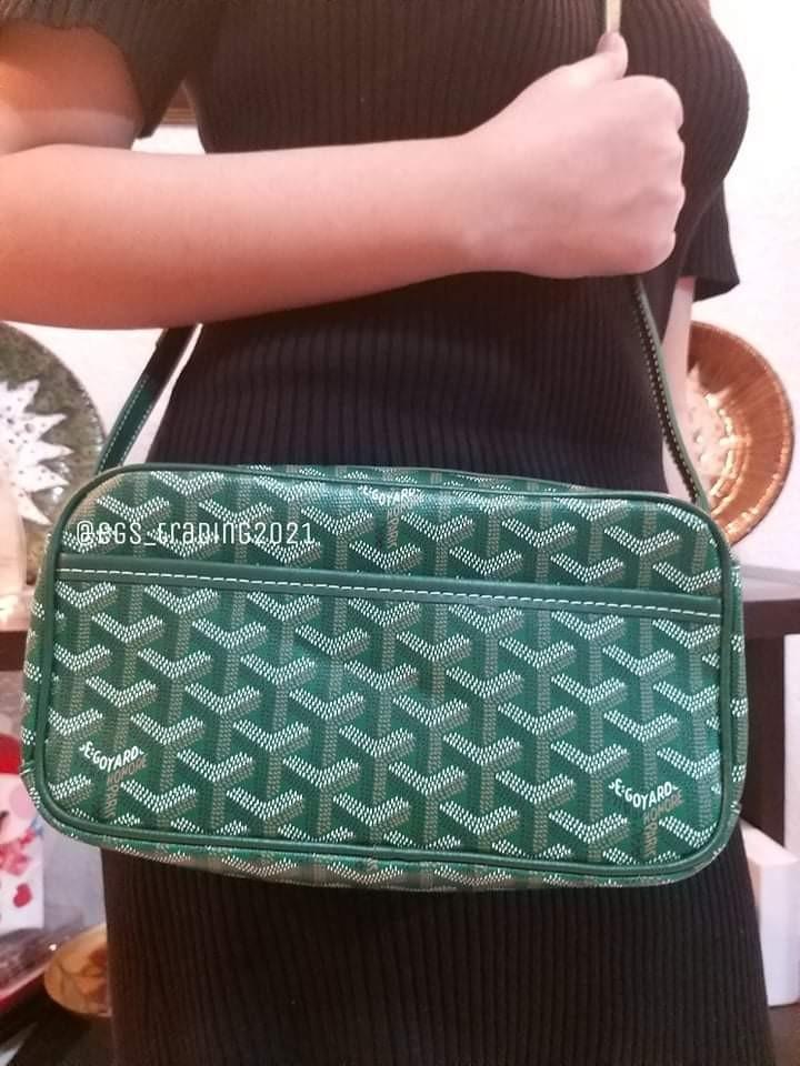 Goyard Black Goyardine Coated Canvas Sac Cap Vert Crossbody Bag