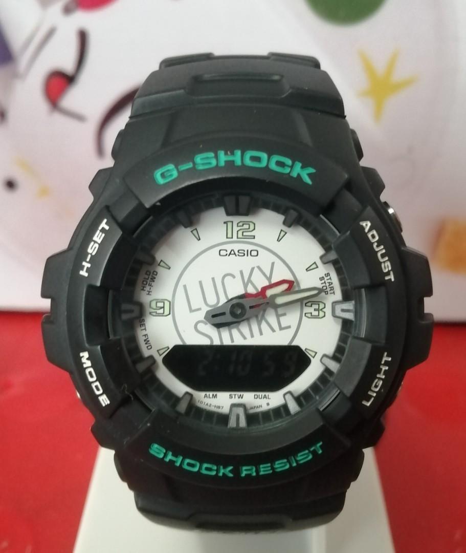 GSHOCK G-100 LUCKY STRIKE LIMITED EDITION L.S/M.F.T, Men's Fashion
