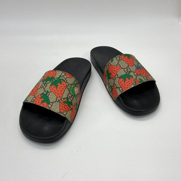 GUCCI 408508 STRAWBERRY SLIDES SLIPPERS 227006548
