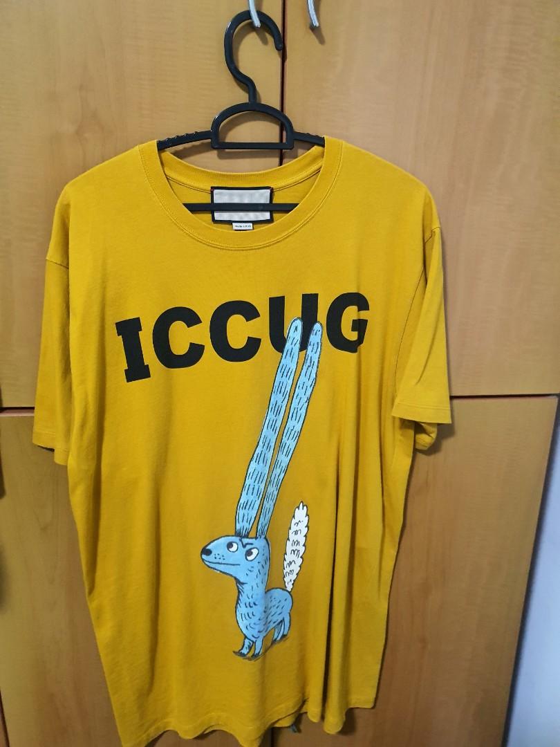 Gucci ICCUG Print T shirt, Men's Fashion, Tops & Sets, Tshirts & Polo ...