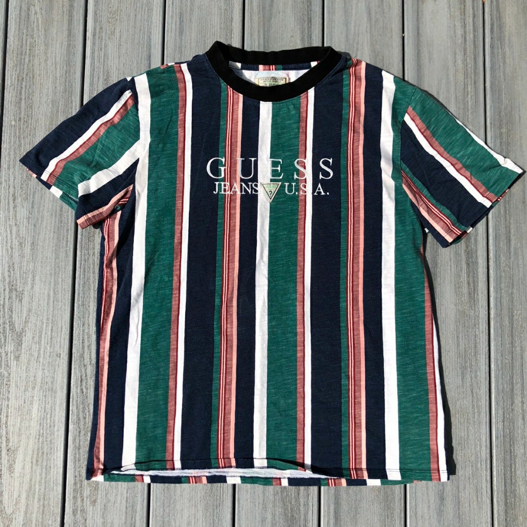 Guess horizontal striped shirt hot sale