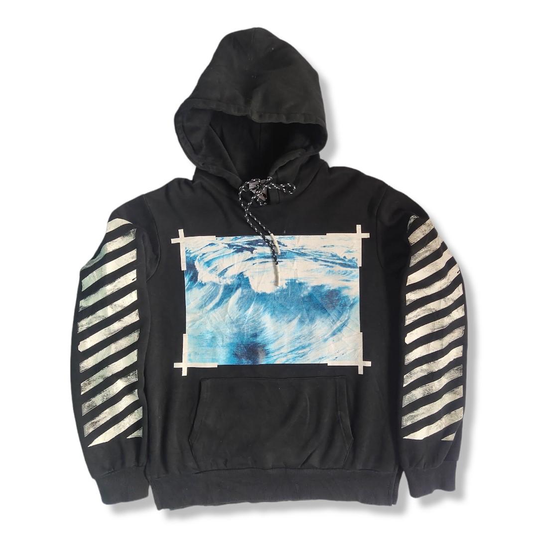 Hoodie HypeBeast Off White x Panda Fesyen Pria Pakaian Baju