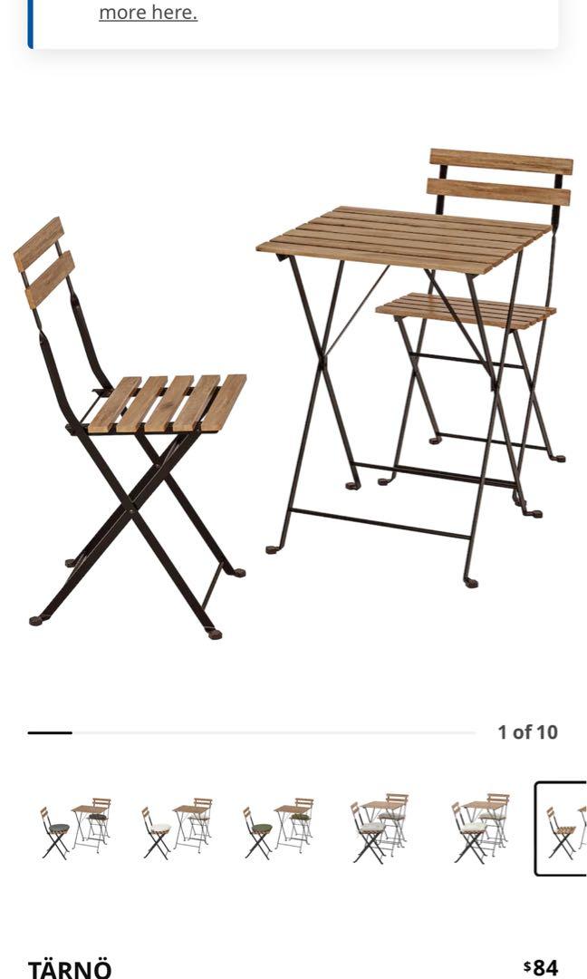 IKEA outdoor table and chairs set, Furniture & Home Living, Furniture