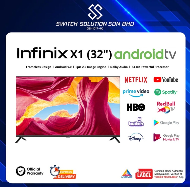 Infinix X1 Android Smart LED TV 32 inch HD , TV & Home Appliances, TV