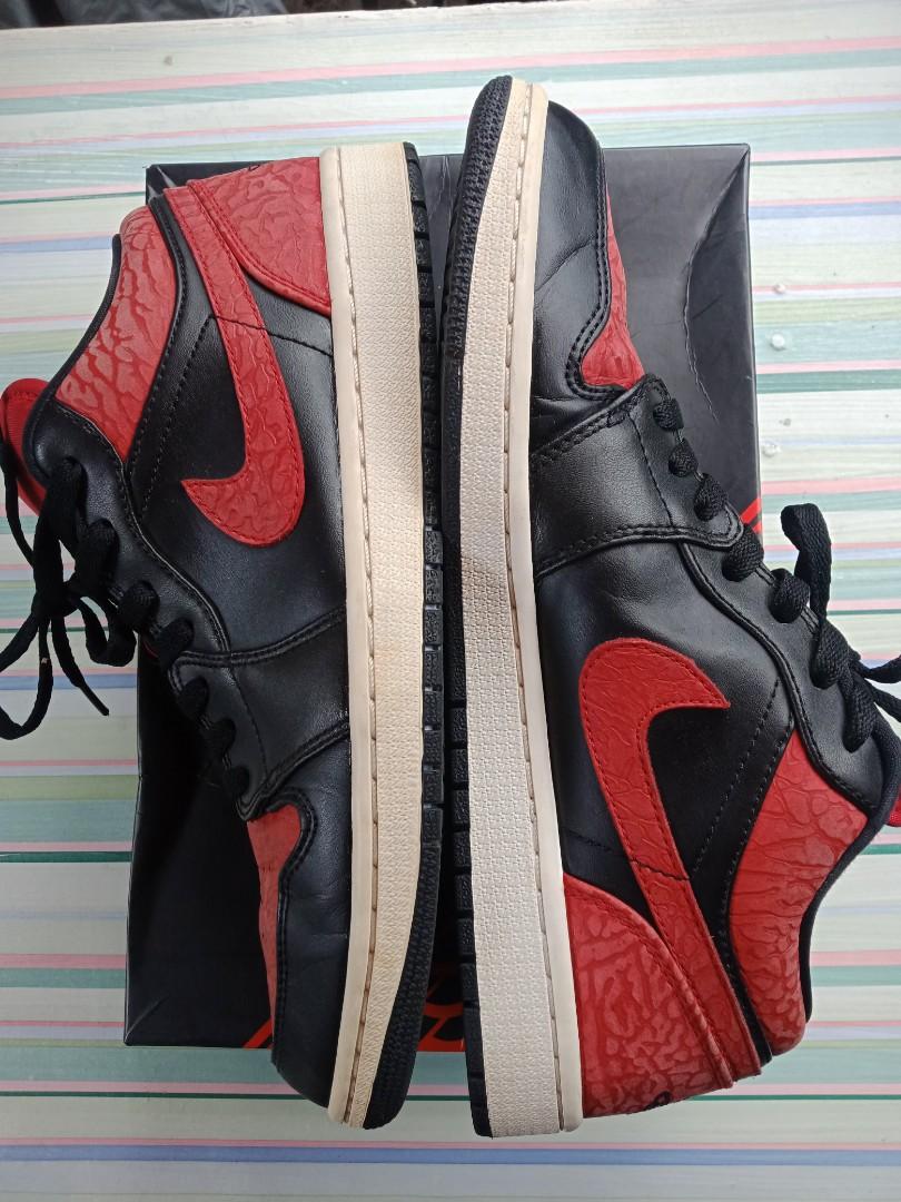 jordan 1 low bred elephant print
