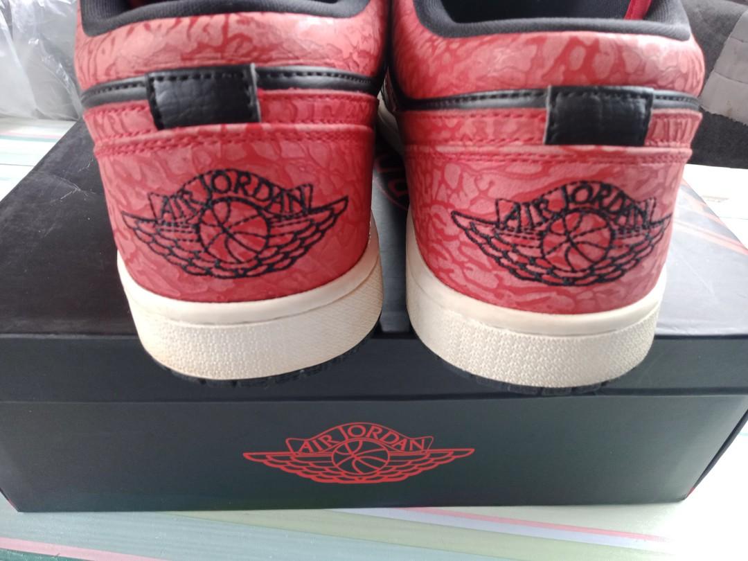 jordan 1 low bred elephant print