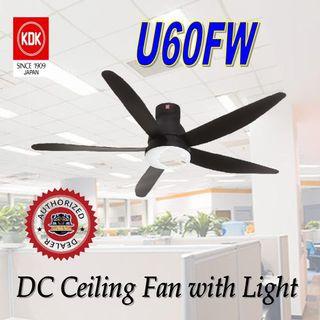 KDK U60FW CEILING FAN WITH LED LIGHT AND REMOTE CONTROL/ 60 INCHES FAN