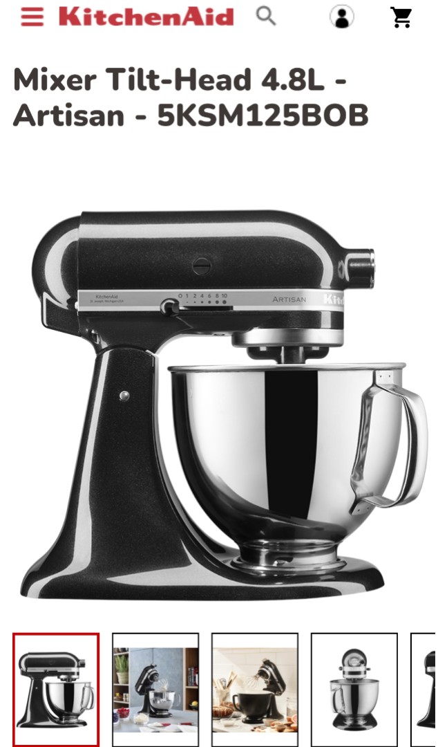kitchenaid mixer in black