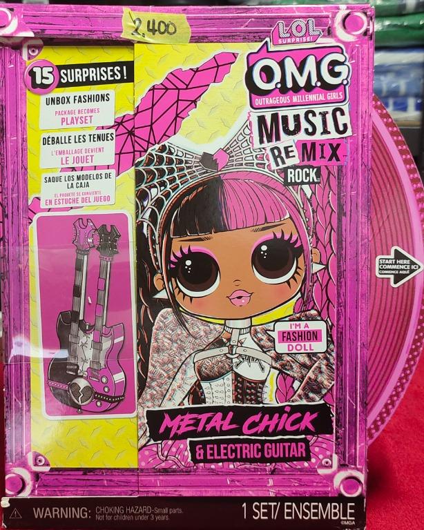 LOL Surprise OMG Remix Rock Metal Chick Fashion Doll with 15 Surprises