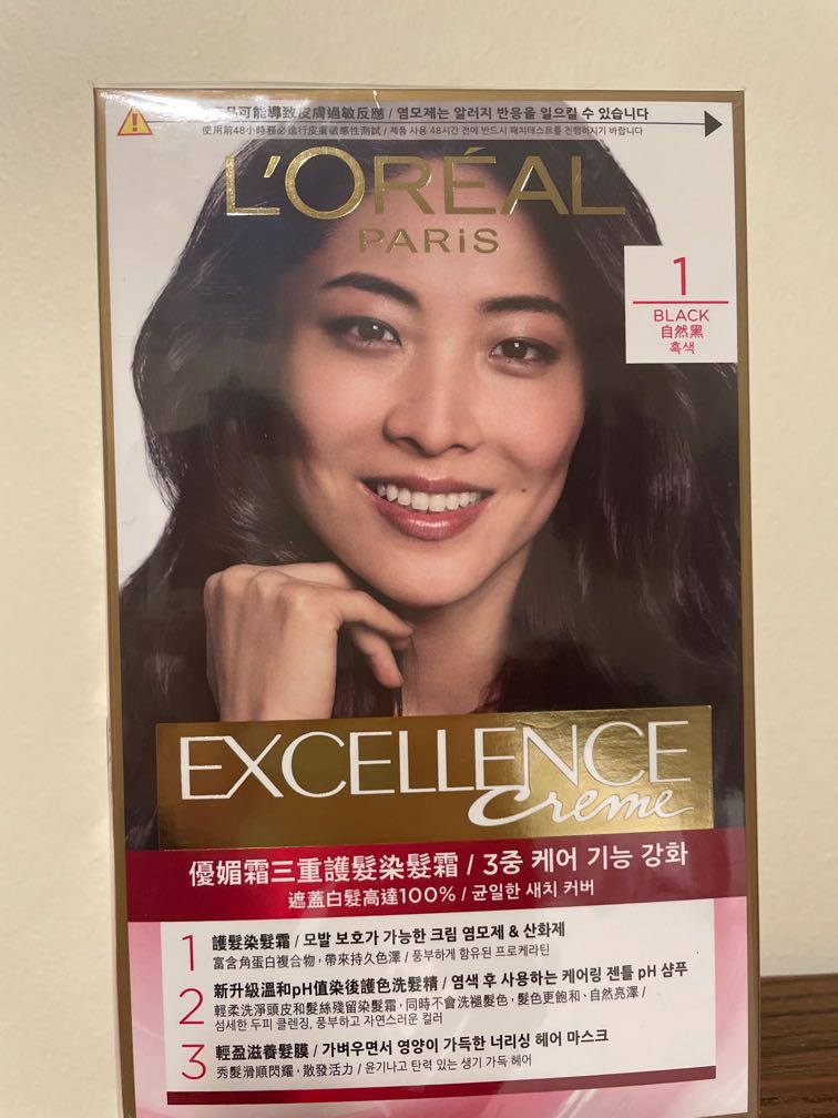 Loreal Excellence Creme Black Hair Dye, Beauty & Personal Care, Hair on  Carousell