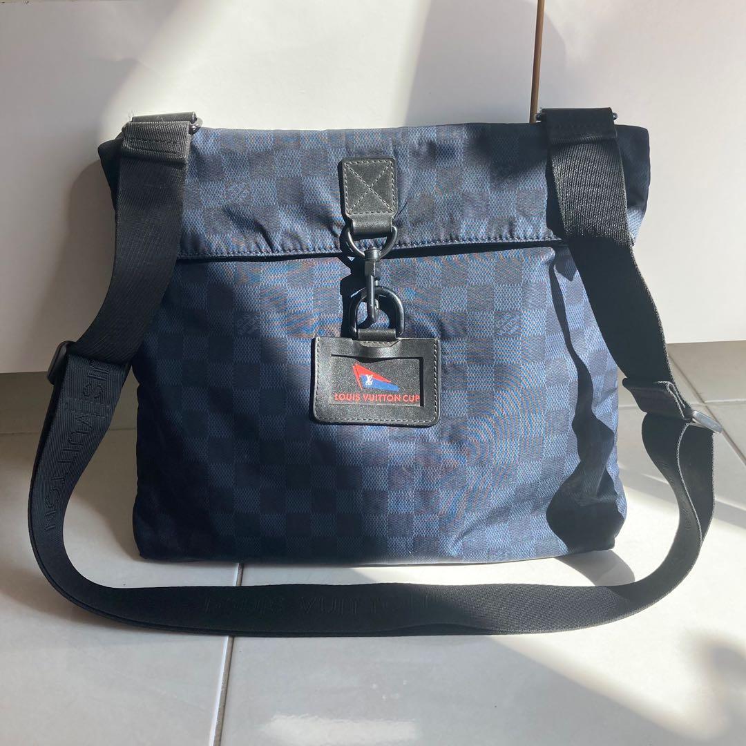 Louis Vuitton Louis Vuitton Blue Nylon & Leather Adjustable