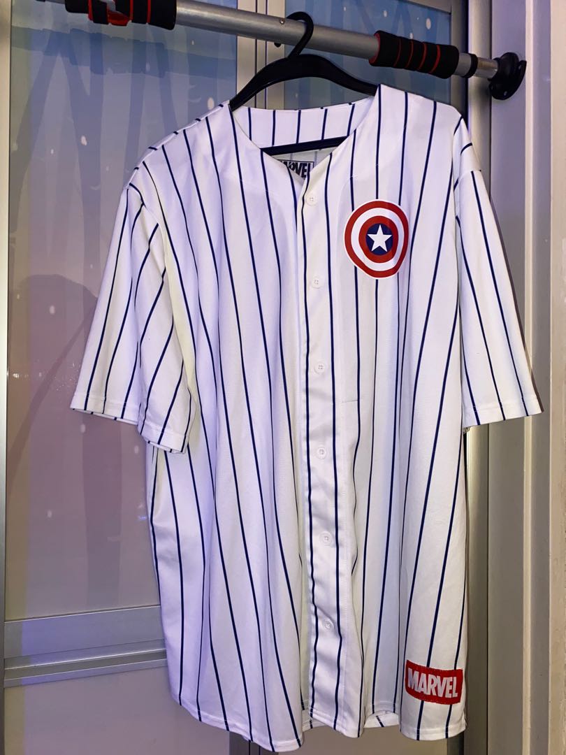 Captain america baseball jersey sales