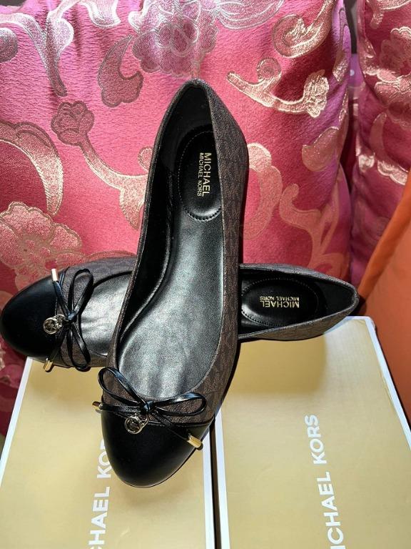 Michael Kors Melody Cap Toe Flat Shoes Size  Brown Black, Women's  Fashion, Footwear, Flats & Sandals on Carousell