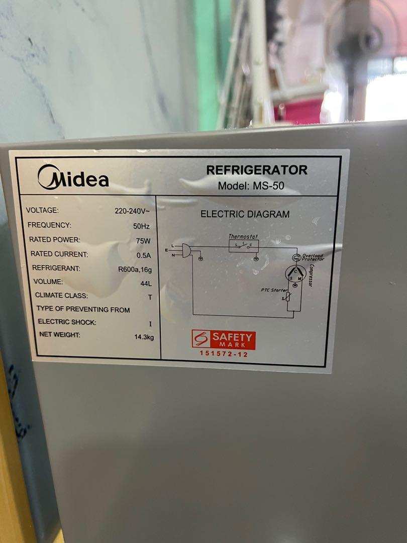 Midea Mini Bar Fridge with freezer compartment (MS50), TV & Home