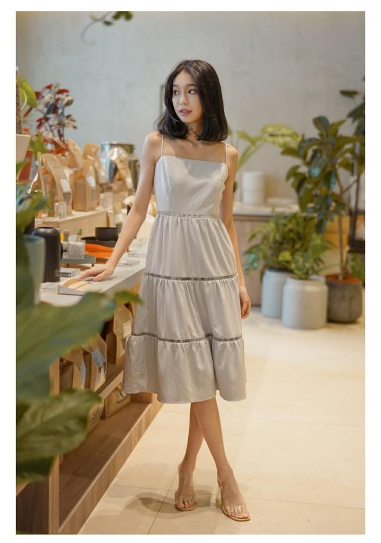 mila trim tiered jersey dress BODEN Mila Trim Tiered Jersey Dress