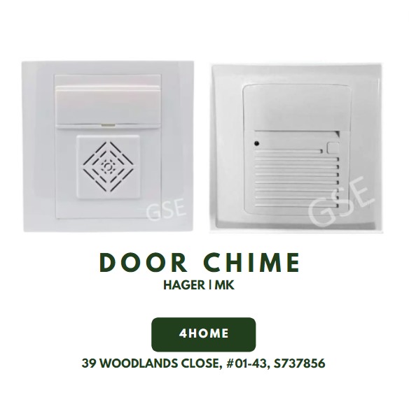 MK Hager Door Bell Chime Battery Operated S4338 WHI HDB BTO, Furniture