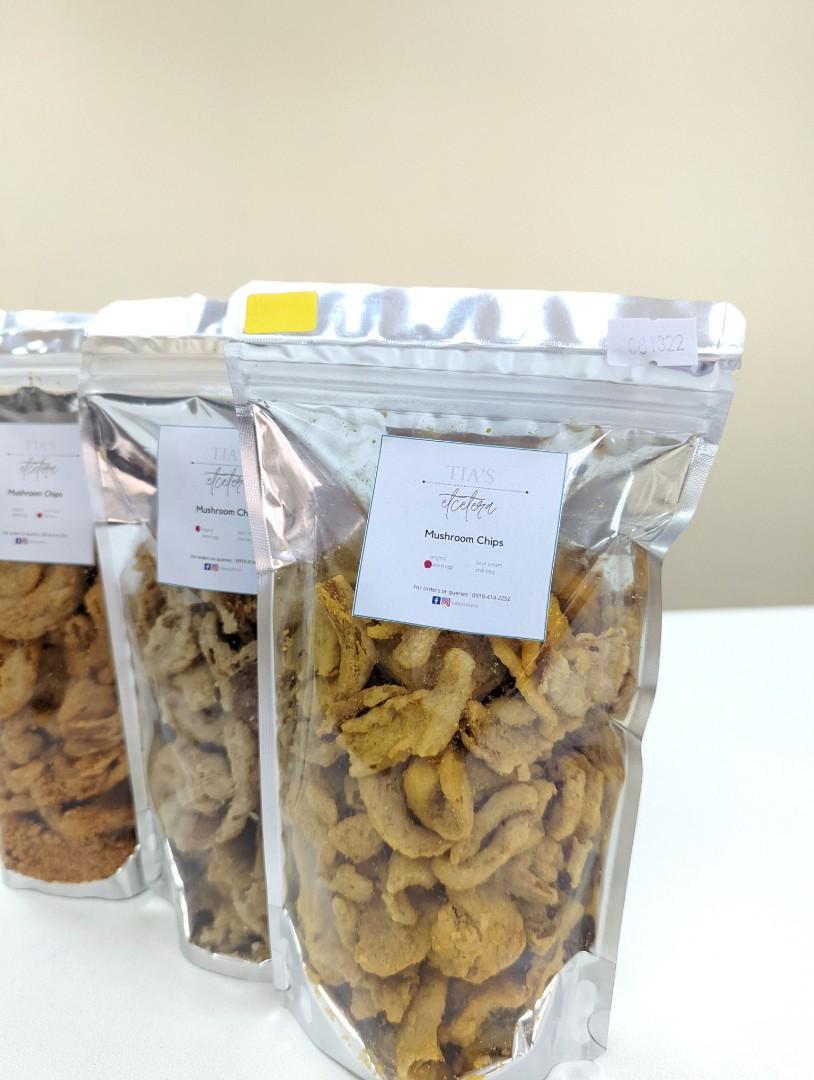 ❕Mushroom Chips ❕ (Category: Packaged & Instant Food) located in Makati City. Submitted by tiasetcetera (Listing ID 1153494504, Image 2). Description: ❕Mushroom Chips❕ Available flavors: ▫️Original ▫️Salted Egg ▫️Sour Cream ▫️Chili BBQ ❕100 grams of goodness in 1 resealable pack❕ ❕Discount will apply for bulk orders❕.