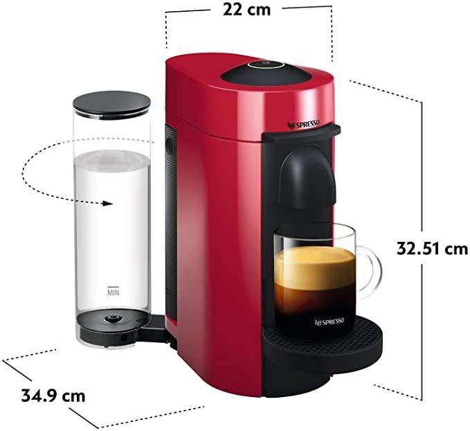 Nespresso Vertuo Plus Coffee and Espresso Maker by Magimix, Red