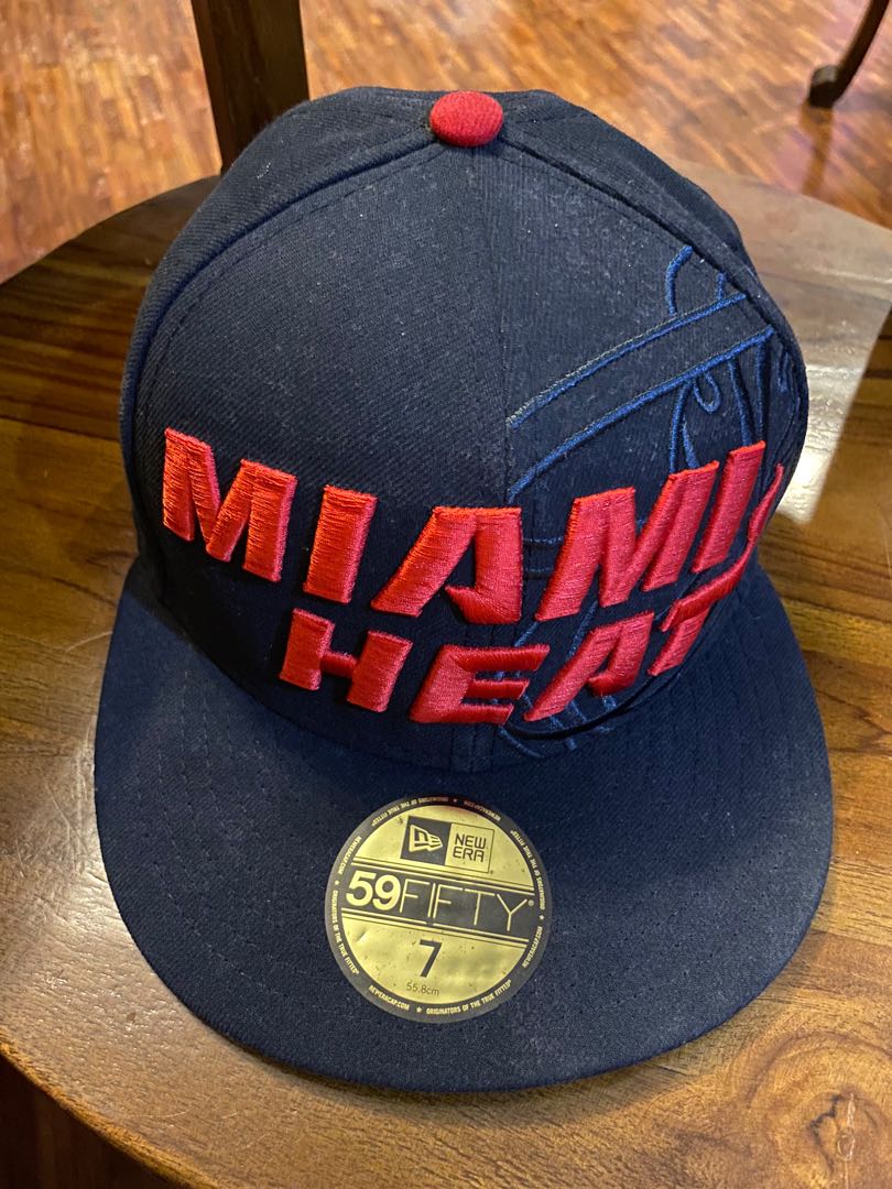 New Era MiAmi Heat 59Fifty size 7, Men's Fashion, Watches \u0026 Accessories,  Caps \u0026 Hats on Carousell