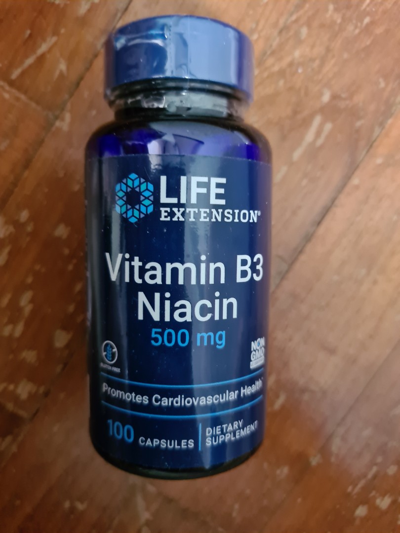 (NEW) Life Extension, Vitamin B3 niacin 500mg 100 capsules, Health