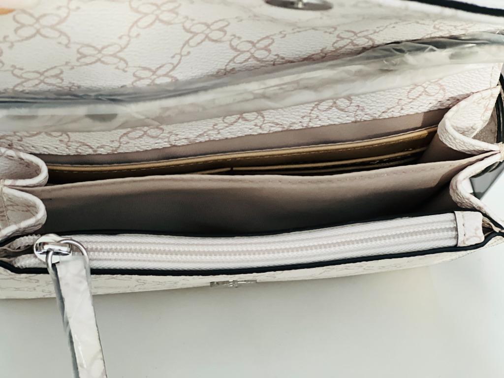 NEW W BOX NINE WEST ZANE FAWN LOGO CROSSBODY SLING BAG PURSE SALE Women s Fashion Bags Wallets Cross body Bags on Carousell