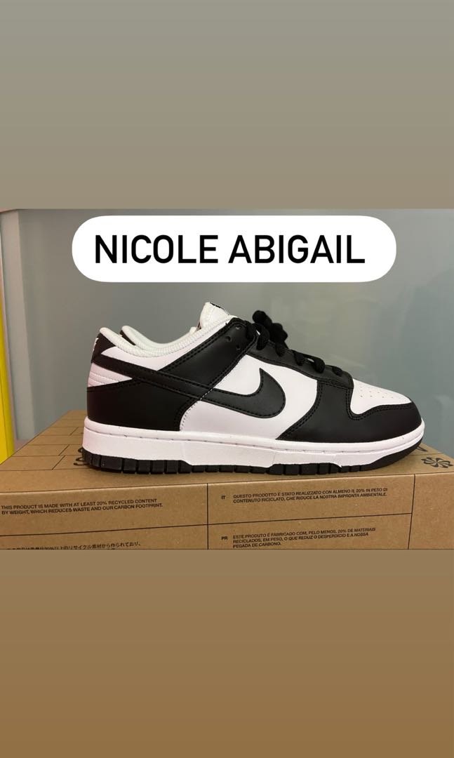 Nike Dunk Low Next Nature White Black panda , Women's Fashion, Footwear,  Sneakers on Carousell