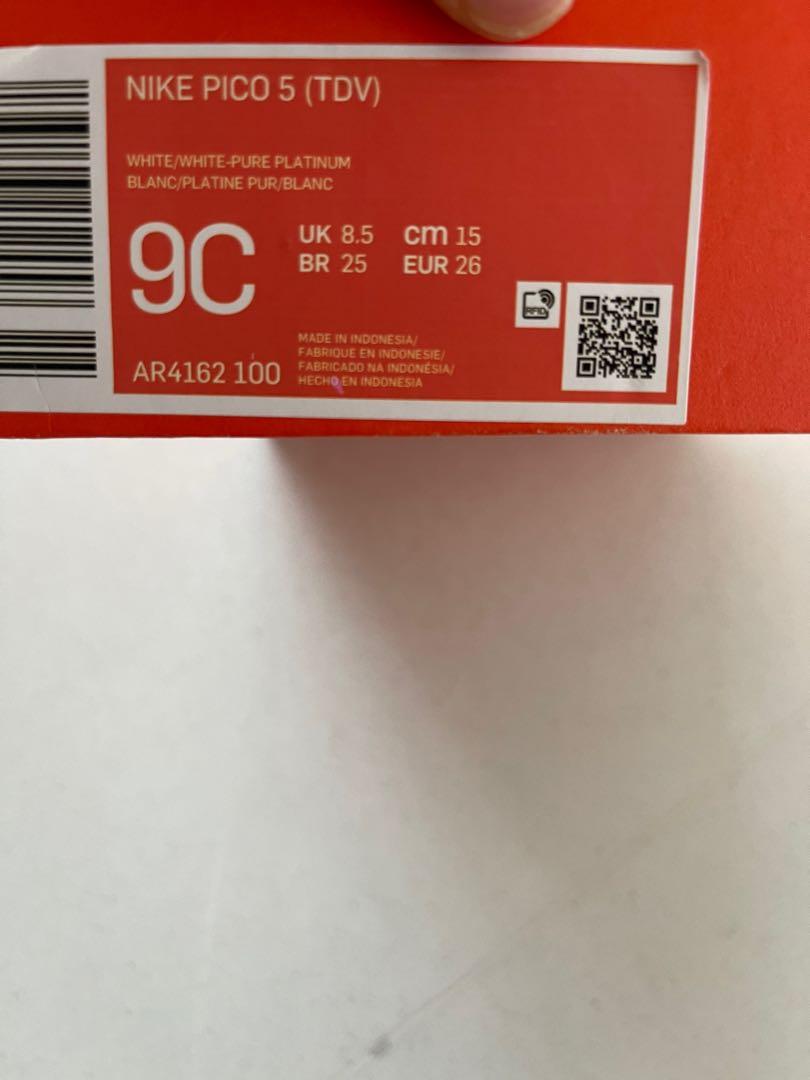Nike toddler sneaker size 9C pure white Babies Kids Babies