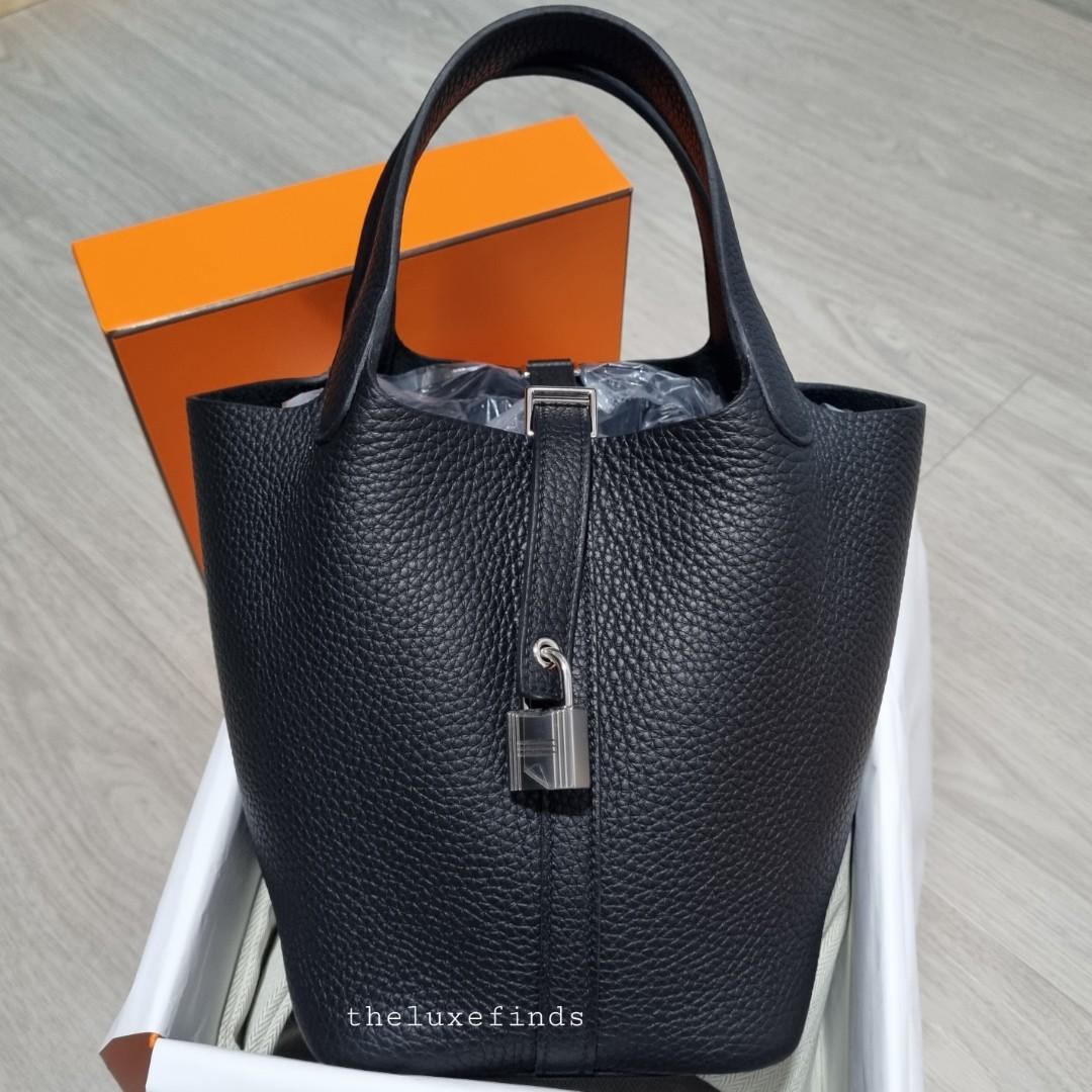 Hermes Picotin 26 Black R stamp, Luxury, Bags & Wallets on Carousell