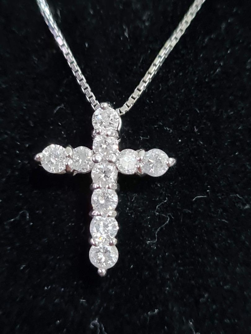 Platinum 900 necklace japan with 0.50 