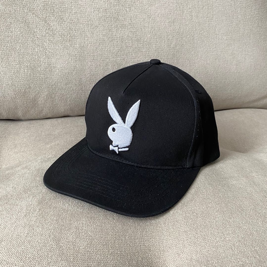 Playboy Bunny Logo Hat Cap Black, Men's 