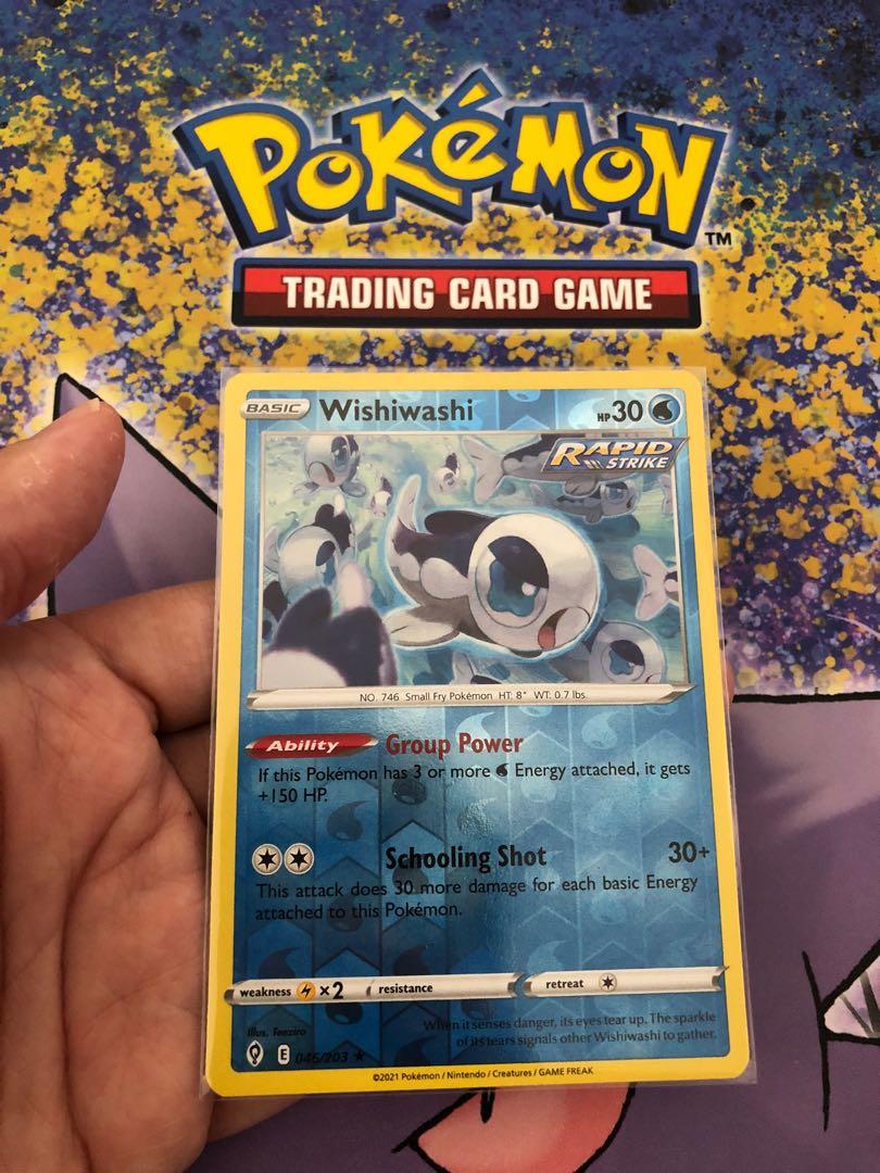 Wishiwashi 046/203 Evolving Skies Reverse Holo Rare Pokemon Trading Card