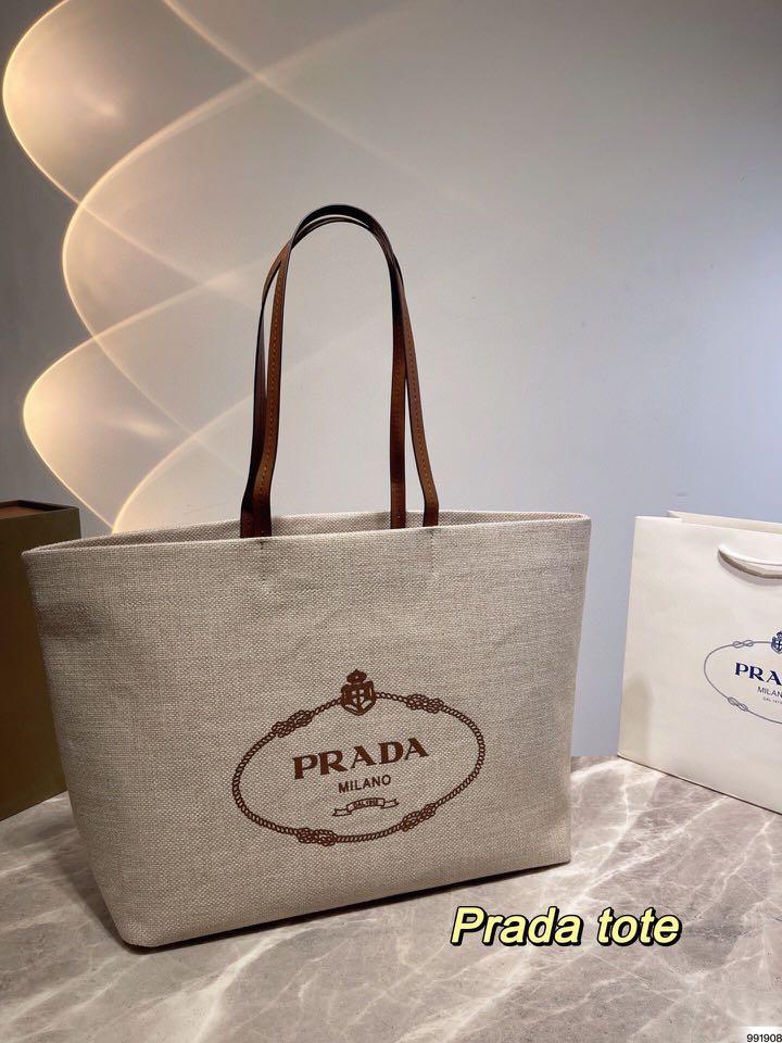 prada rattan beach bag