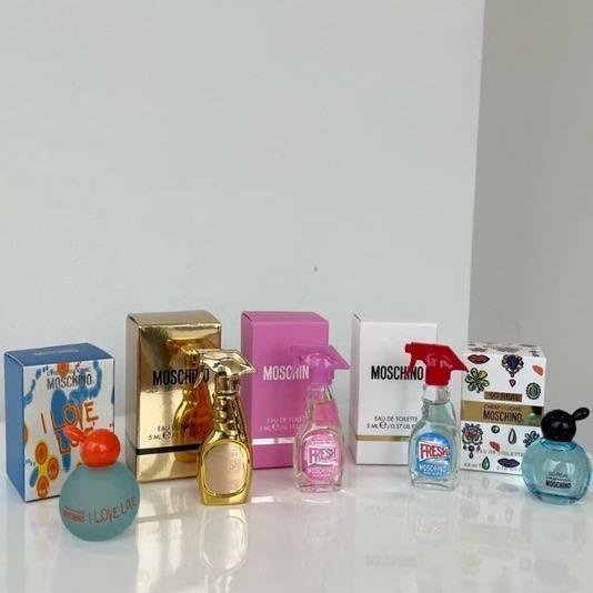 READY STOCK-5 IN 1 MOSCHINO MINIATURE, Beauty & Personal Care, Fragrance &  Deodorants on Carousell