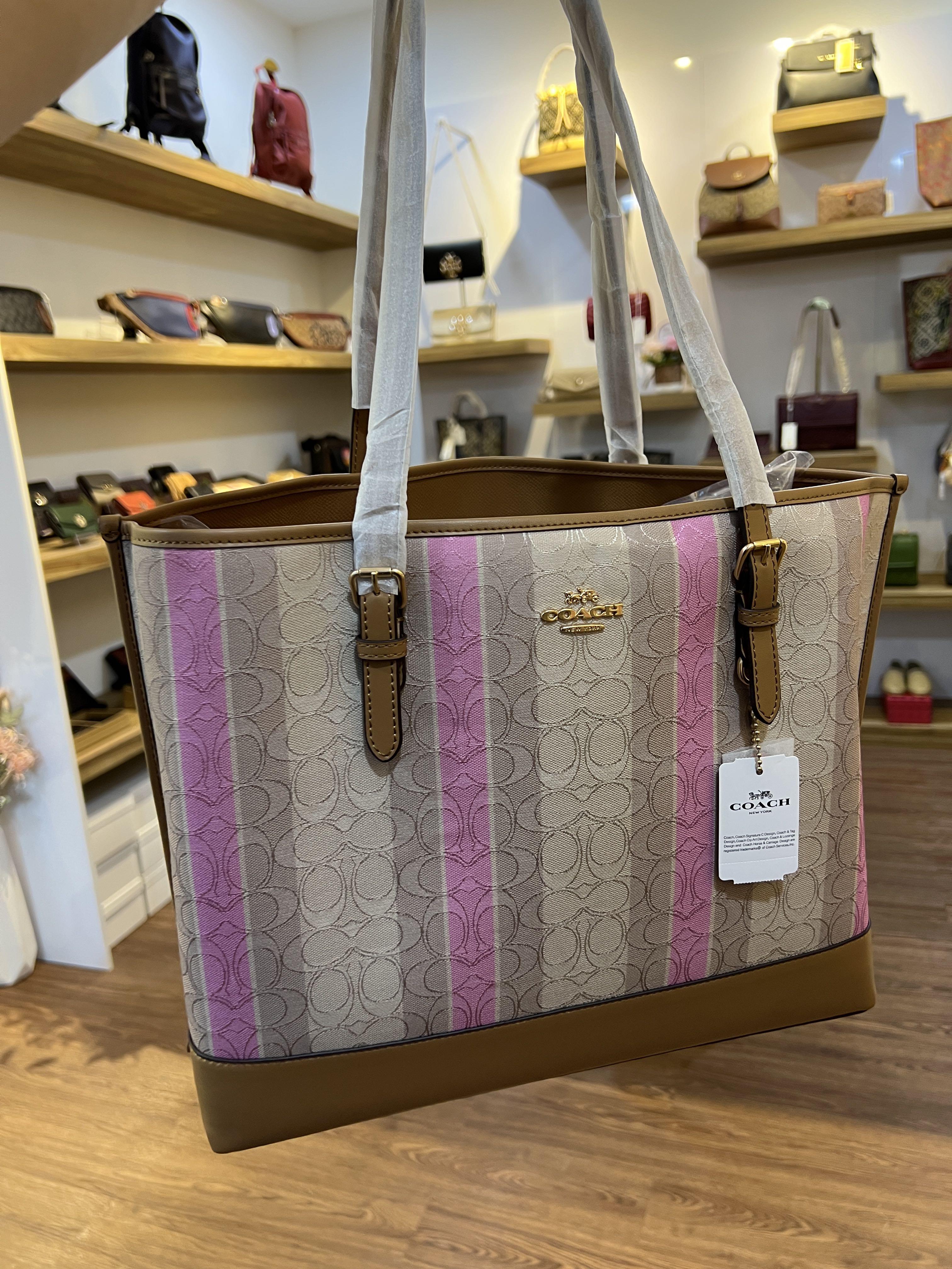 Coach Mollie Tote Bag in Signature Jacquard with Stripe, Women