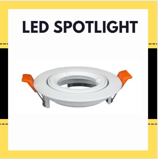 Recessed LED Spotlight Casing Black White downlight, Furniture & Home ...