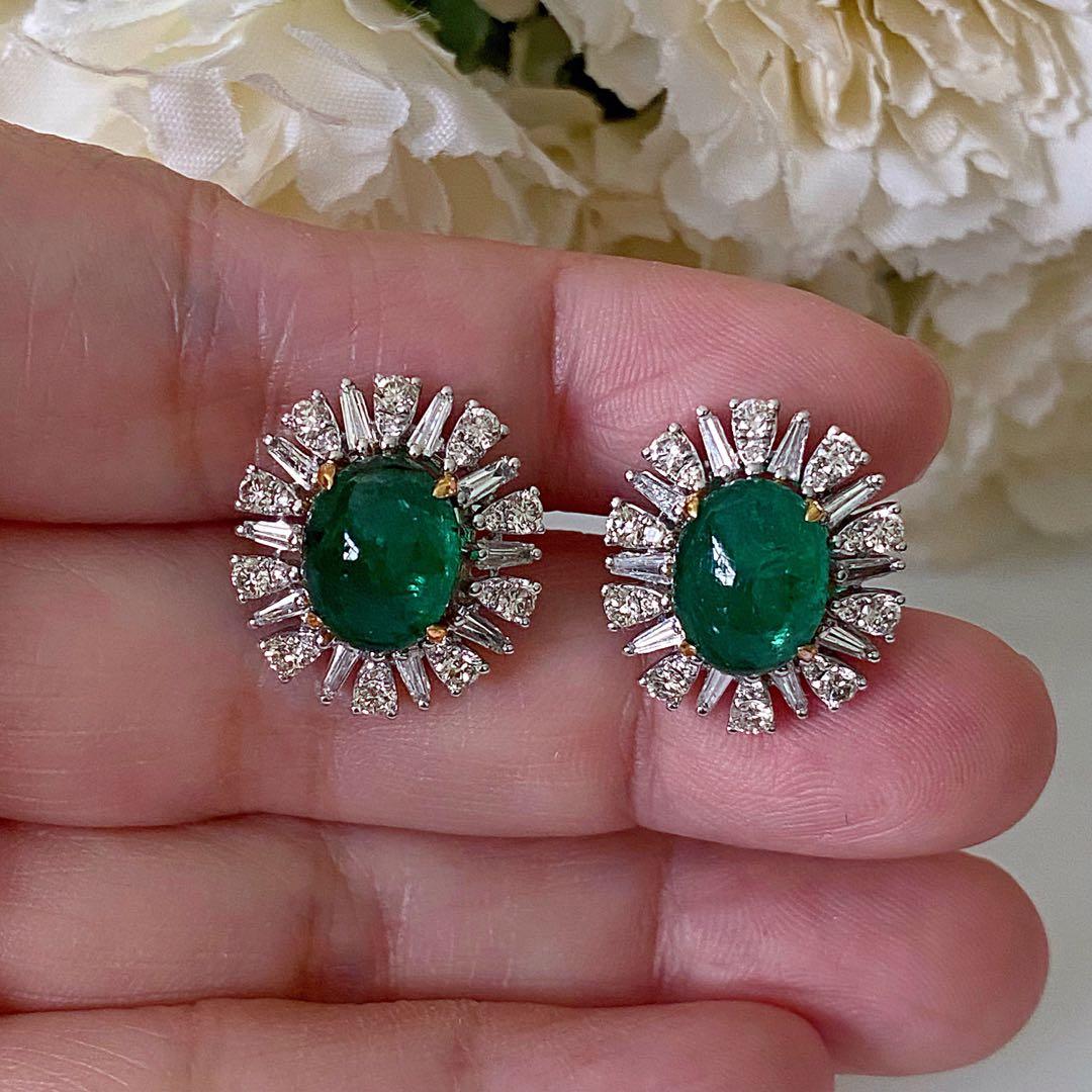 Real emerald earrings cheap