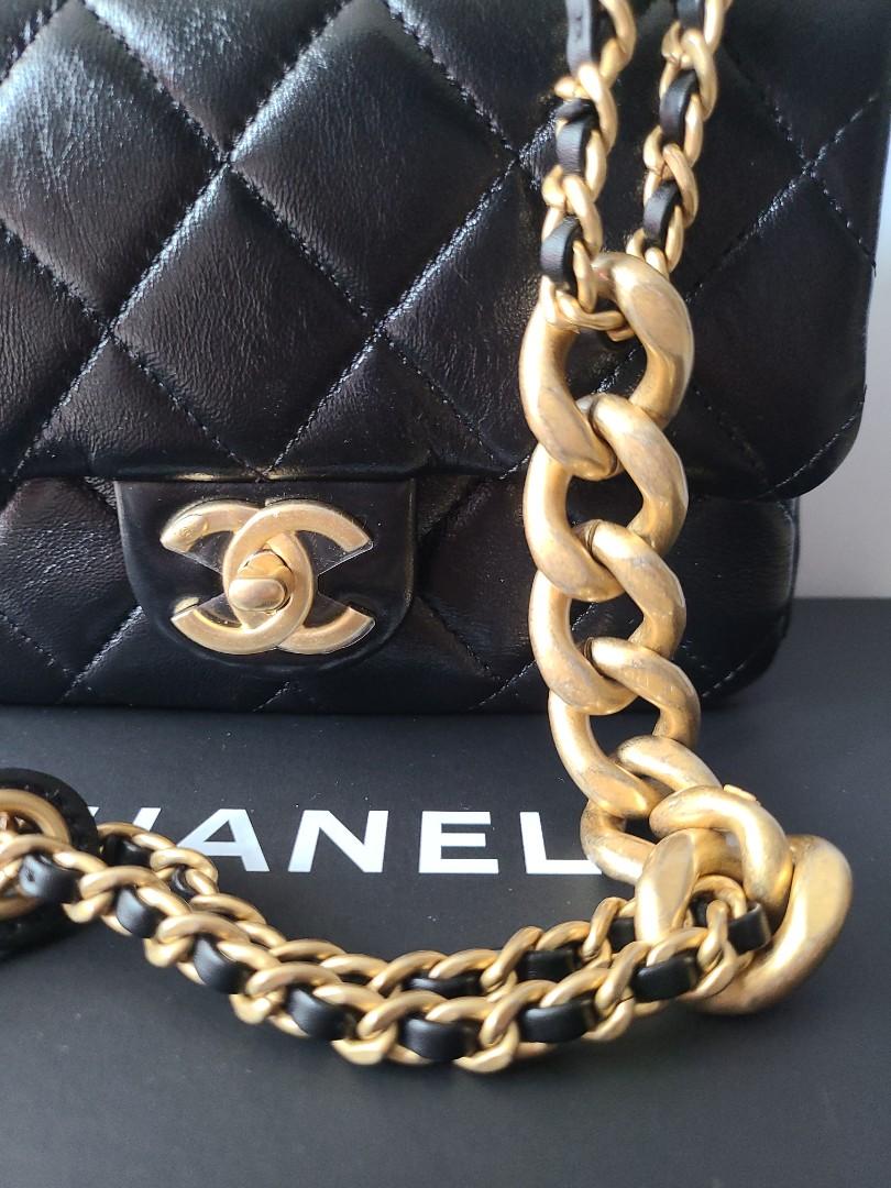 RETAIL PRICE* Brand New 22P Chanel Black Square Mini Flap Bag