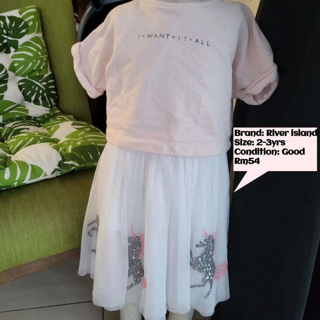 River island pink unicorn dress, Babies 