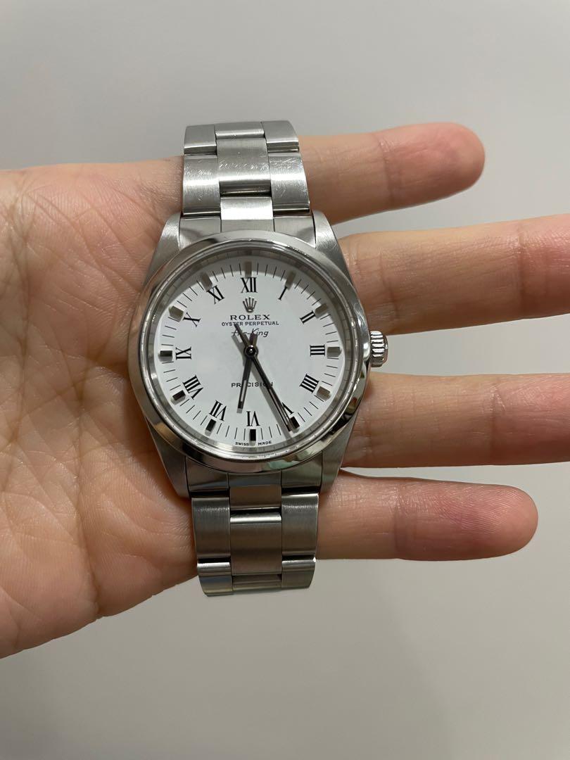 Rolex Air King Precision (Category: Luxury Watches) located in Pasig City. Submitted by tuborgtrading (Listing ID 1153546062, Image 2). Description: Rolex Air King Precision Watch only 2003 year 34mm Stainless steel oyster bracelet Ref 14000.