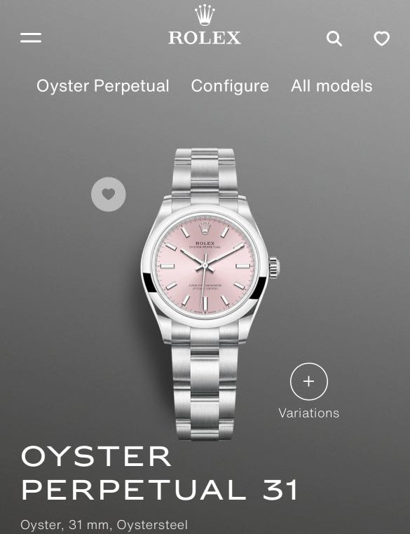 Rolex OYSTER PERPETUAL 31 Pink Dial 