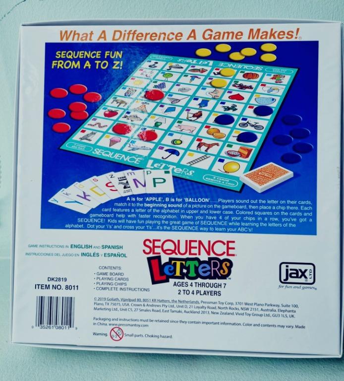 Sequence Letters SEQUENCE Fun from A to Z kids game, Hobbies & Toys