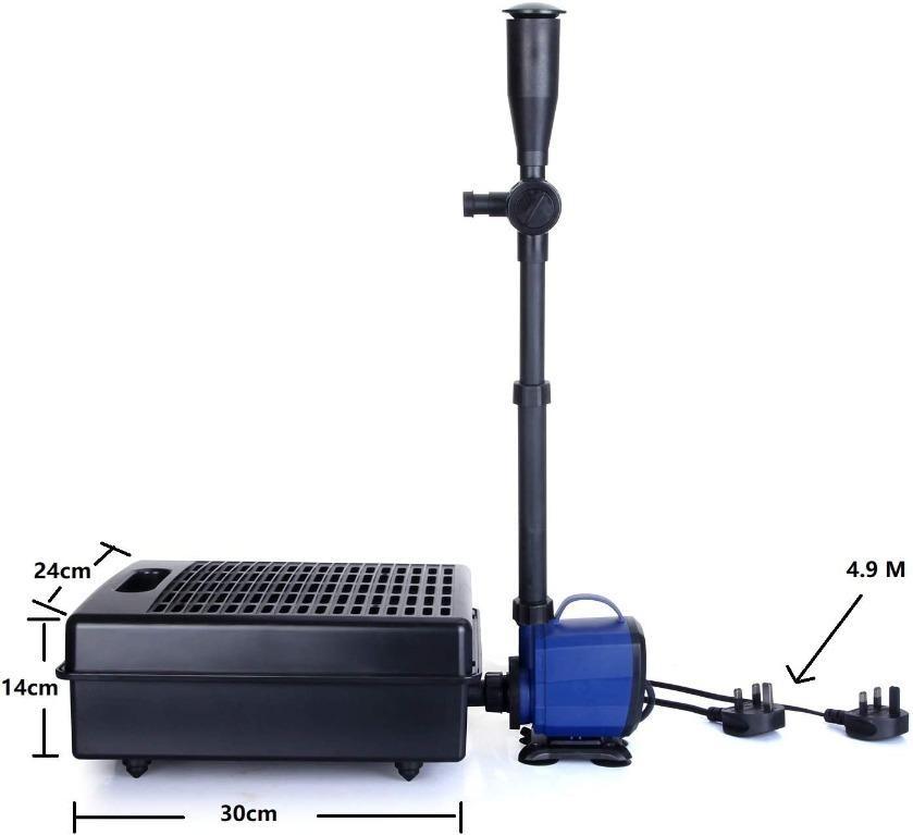 Small Pond Pump with Filter UV Light Pump for Ponds Water Filter for