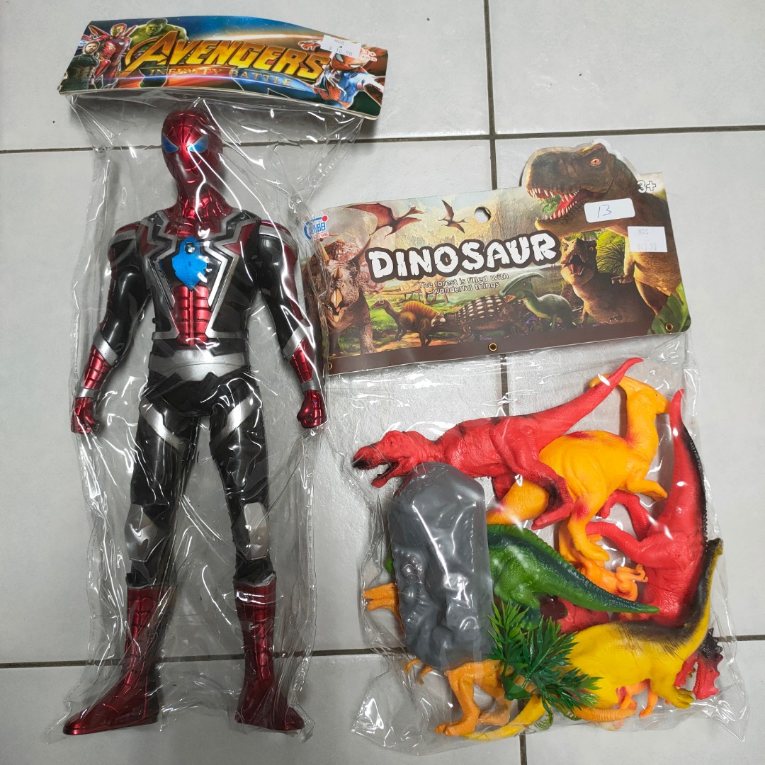 Spiderman top dinosaur toy