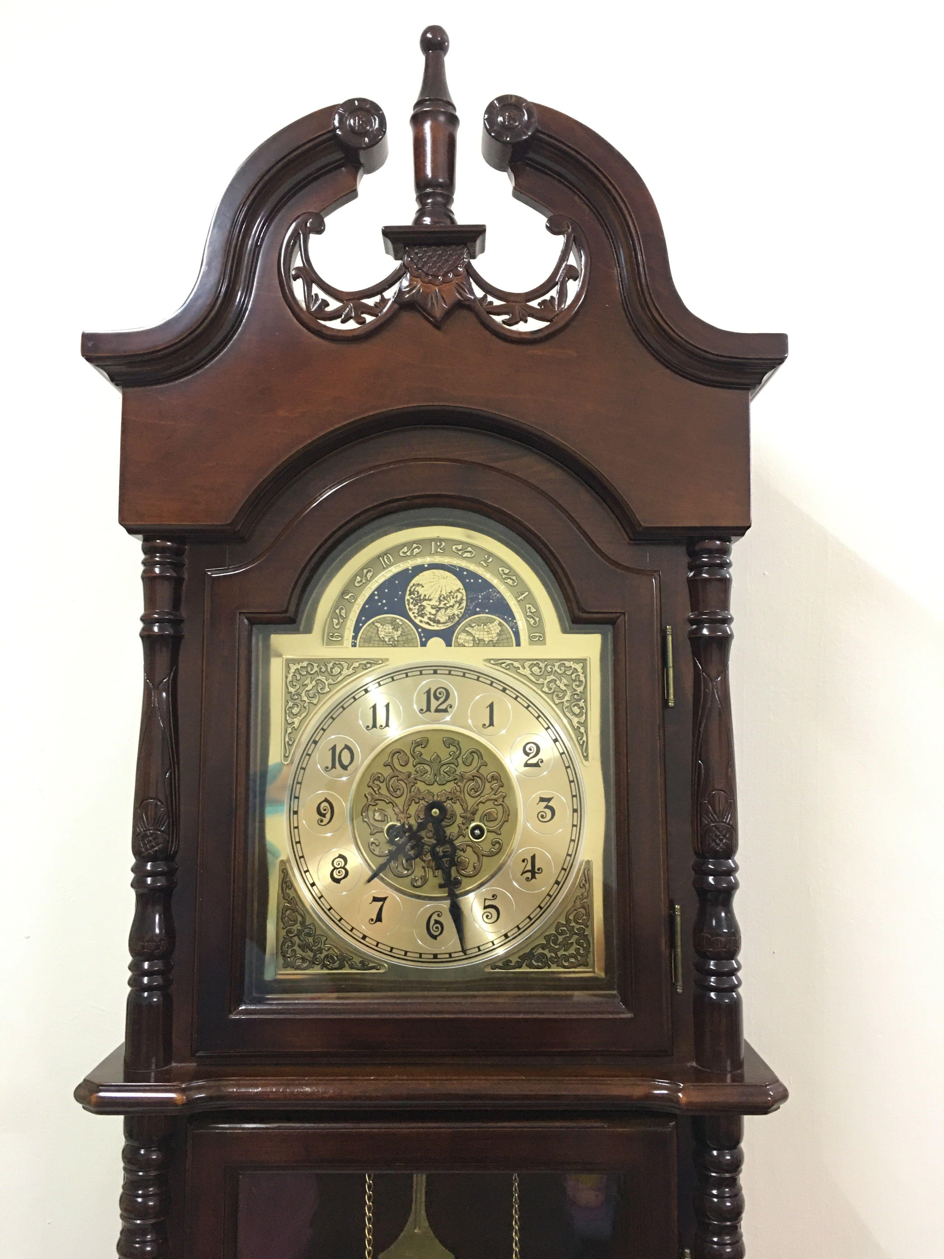 Standing Grandfather Clock, Furniture & Home Living, Home Decor, Clocks on Carousell