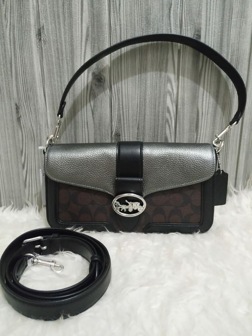 coach georgie shoulder bag black