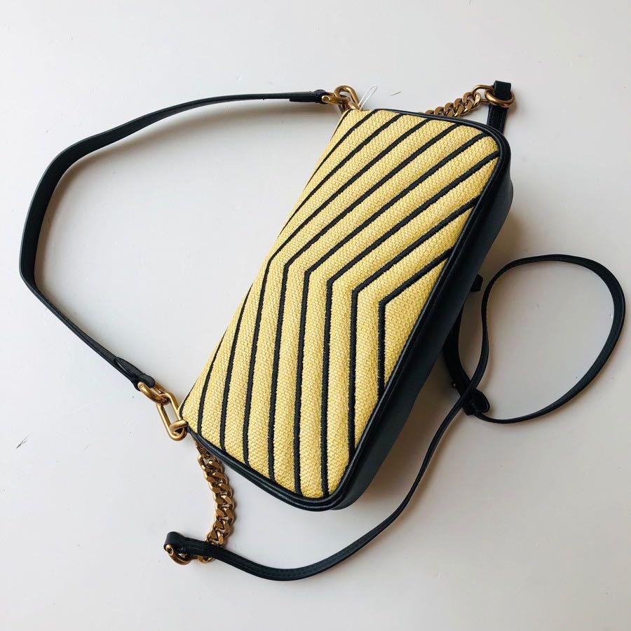 TB Kira Chevron Soft Straw Convertible Small Shoulder Bag, Women's Fashion,  Bags & Wallets, Cross-body Bags on Carousell