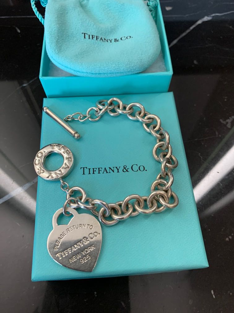 Tiffany amp Co return to tiffany Blue Splash Heart bracelet  eBay