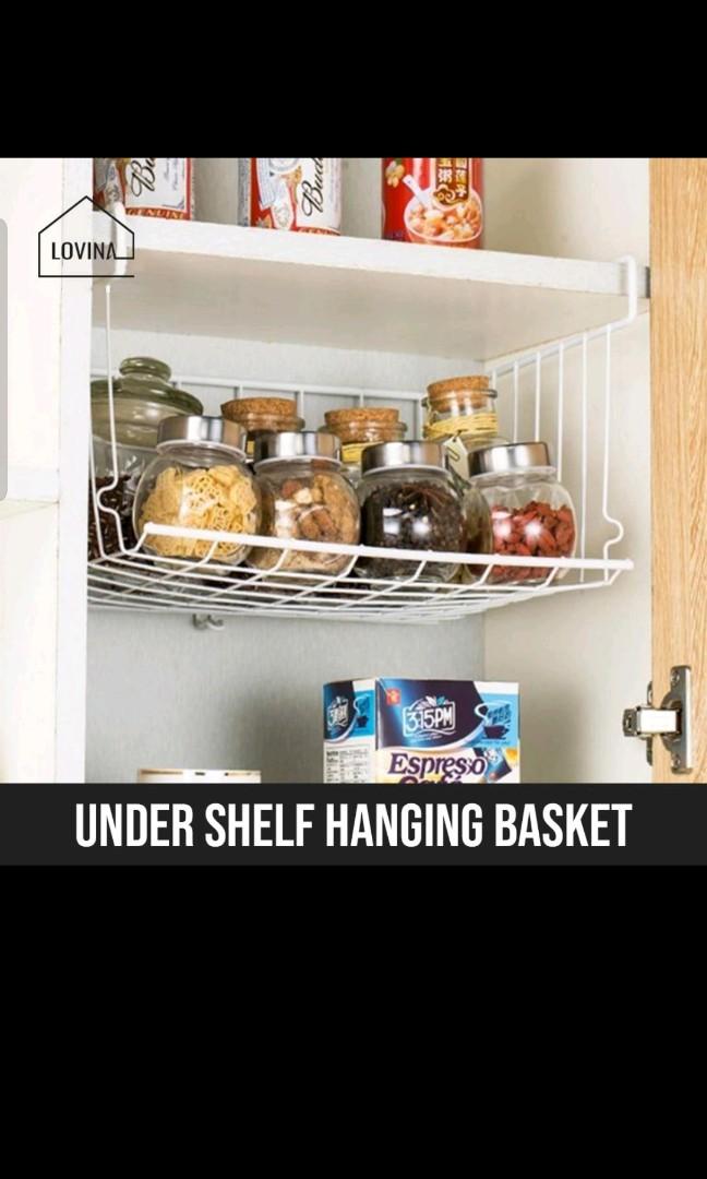 Under shelf hanging basket tray white, Furniture & Home Living, Home