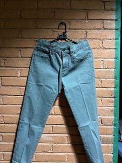 celana slim fit, jeans denim hitem 